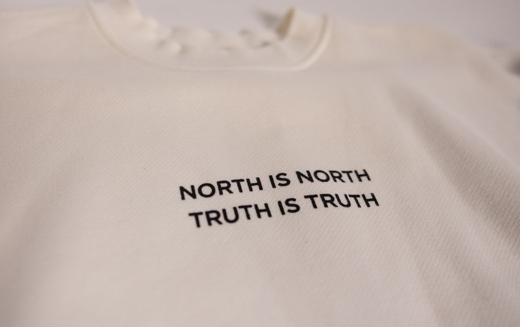 True North White Elwood Crewneck