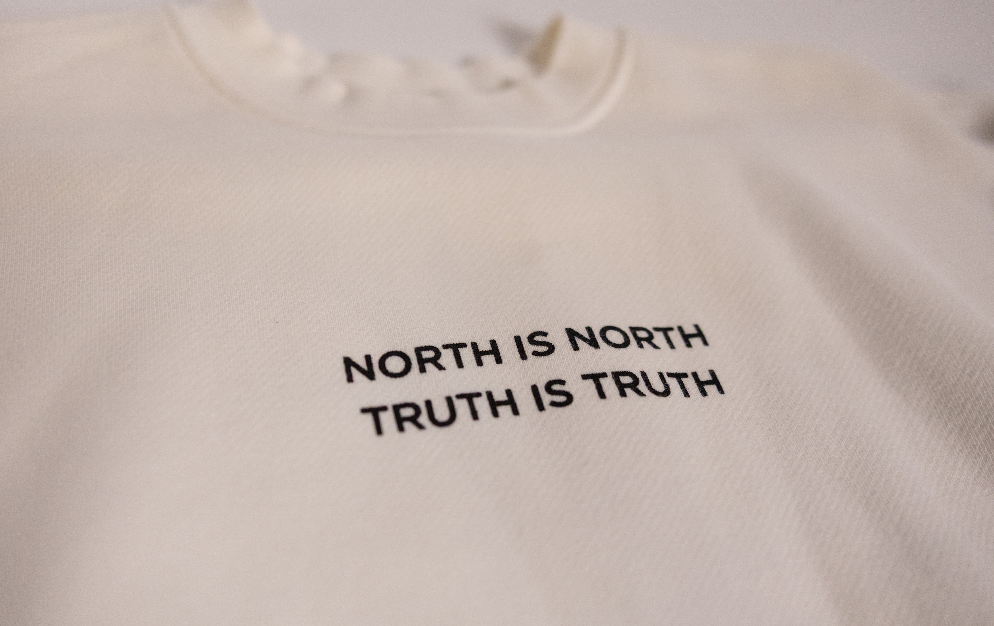 True North White Elwood Crewneck