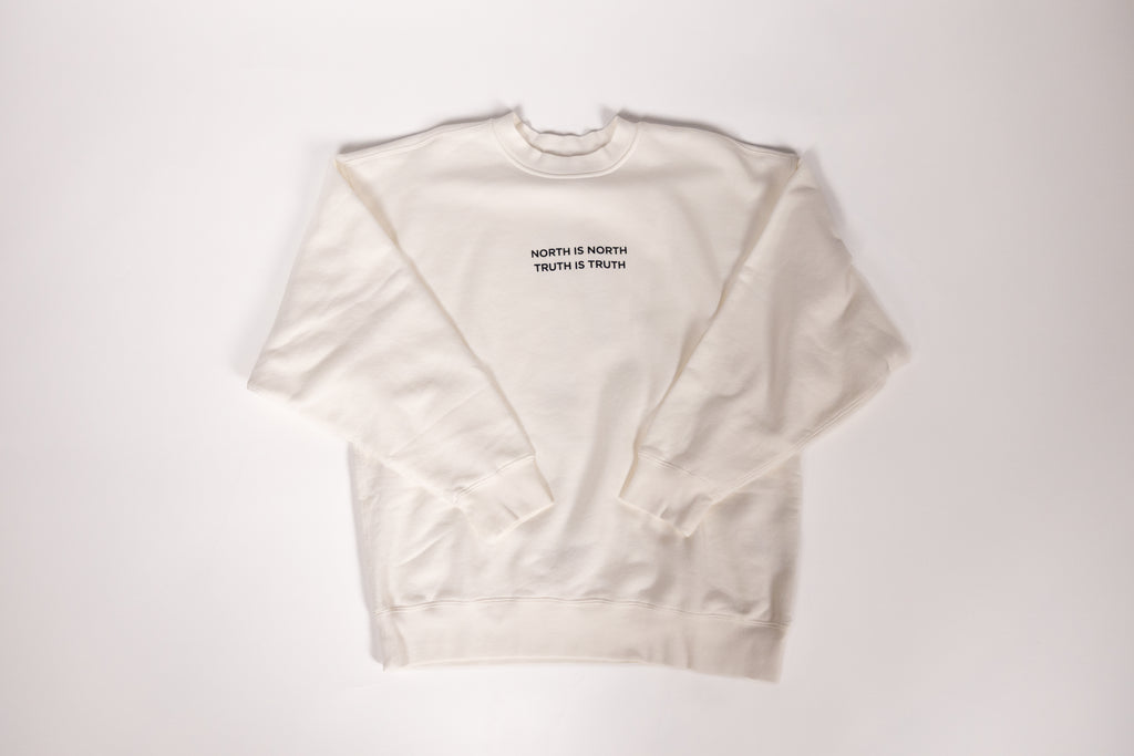 True North White Elwood Crewneck