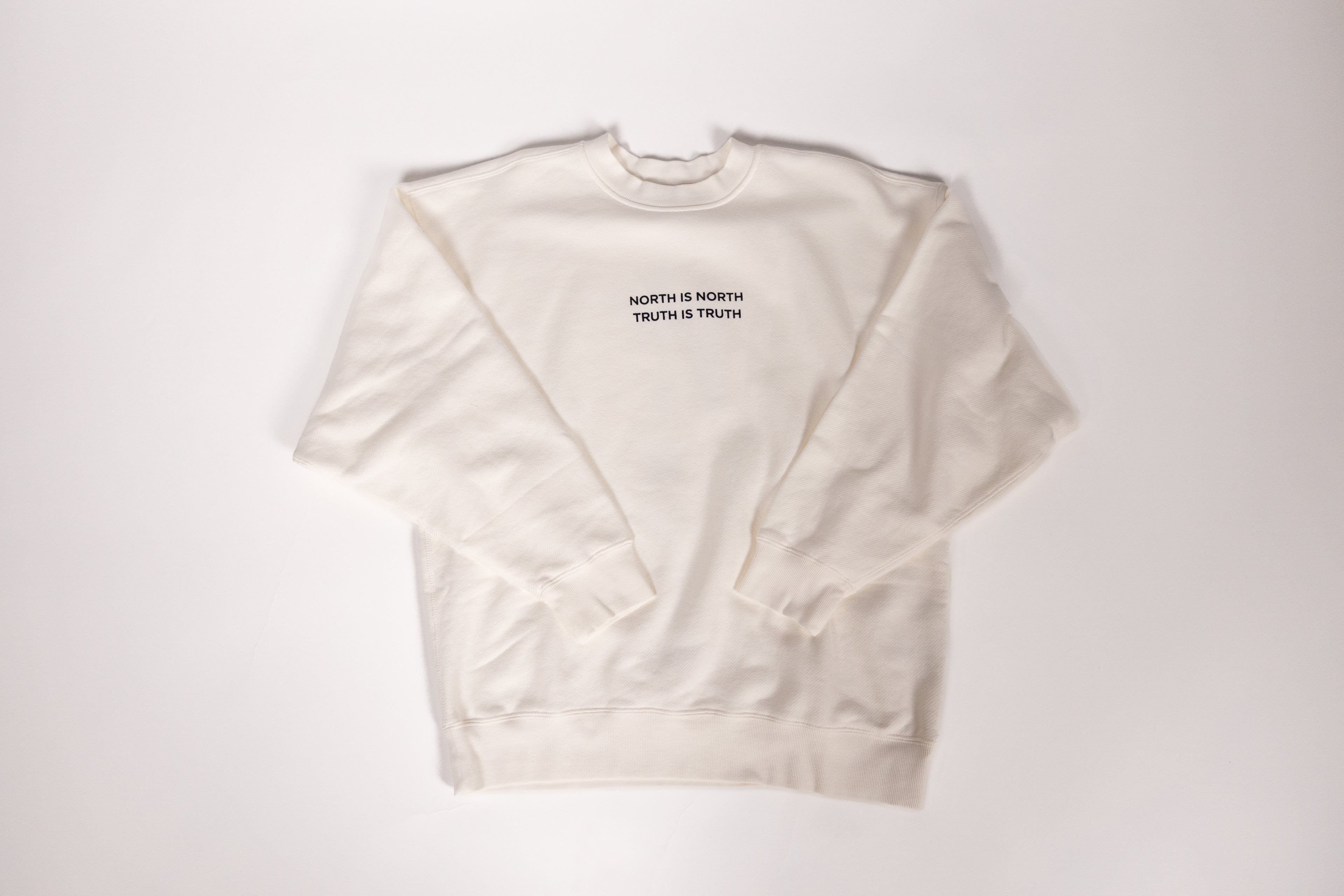 True North White Elwood Crewneck